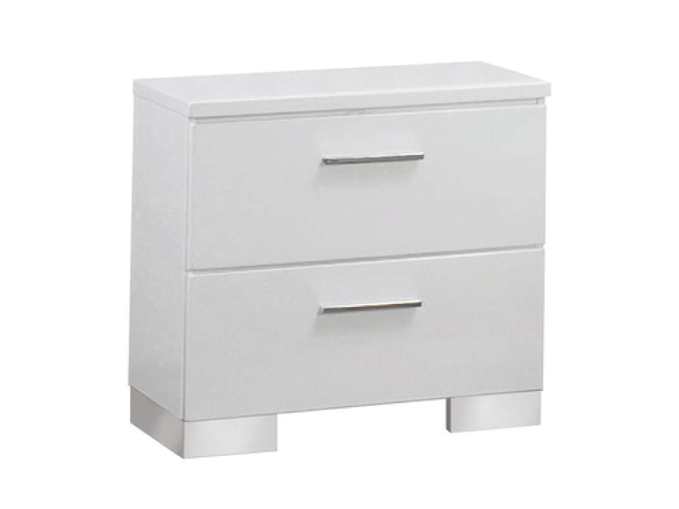 Sabine White Nightstand | Rana