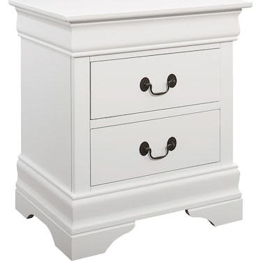 Louis Philippe White Nighstand