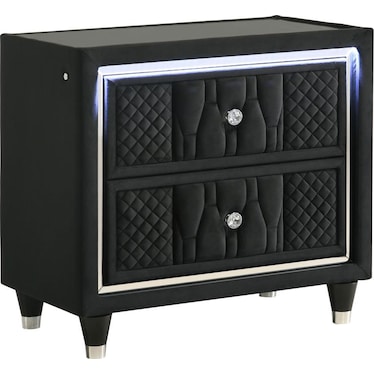 Thaddeus Black LED Nightstand