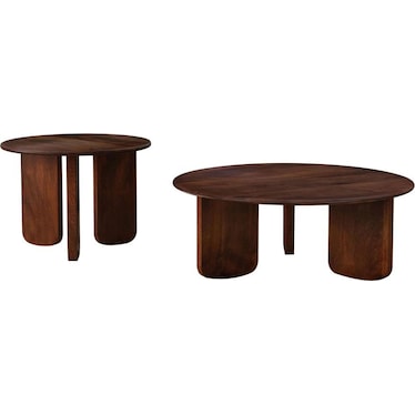 Janice Mango Wood Occasional Table 2 Pcs Set
