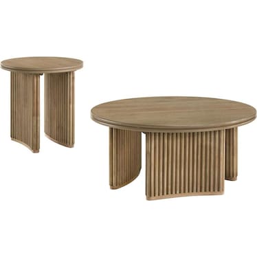 Kaia Round Occasional Table 2 Pcs Set