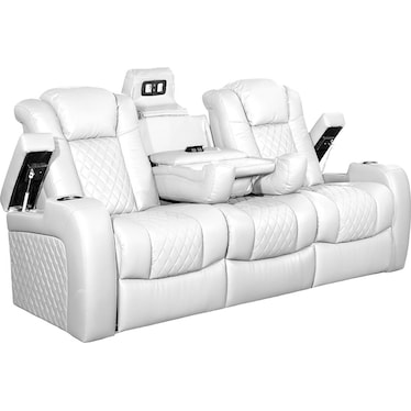 Oporto White Dual Power Recliner 2 Pcs Set