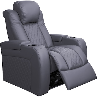 Oporto Gray Dual Power Recliner