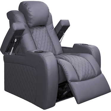 Oporto Gray Dual Power Recliner