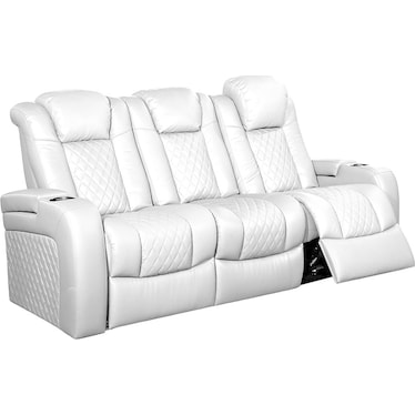 Oporto White Dual Power Recliner Sofa