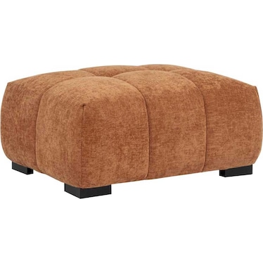 Lazlo Orange Upholstered Rectangular Ottoman