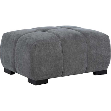 Lazlo Charcoal Upholstered Rectangular Ottoman