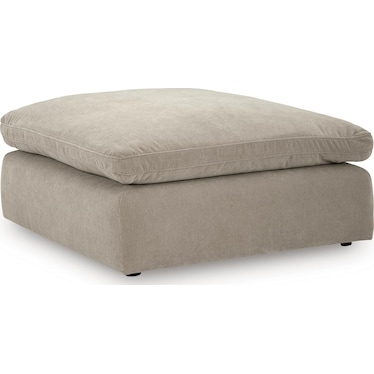 Gianna Beige Oversized Accent Ottoman
