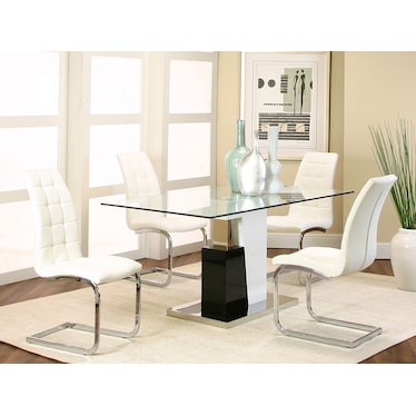 Padria White Dining 5 Pcs Set