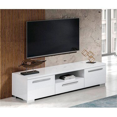 Panama Glossy White 67" TV Unit