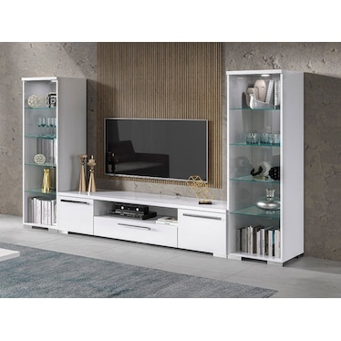 Panama Glossy White 107" Wall Unit