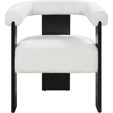 Ramona White Boucle Accent Chair