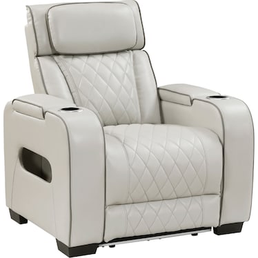 Boyton Gray Dual Power Recliner