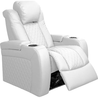 Oporto White Dual Power Recliner