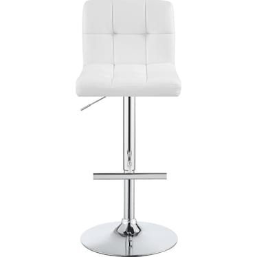 Retro White Adjustable Stool