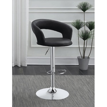 Ring Black Adjustable Stool