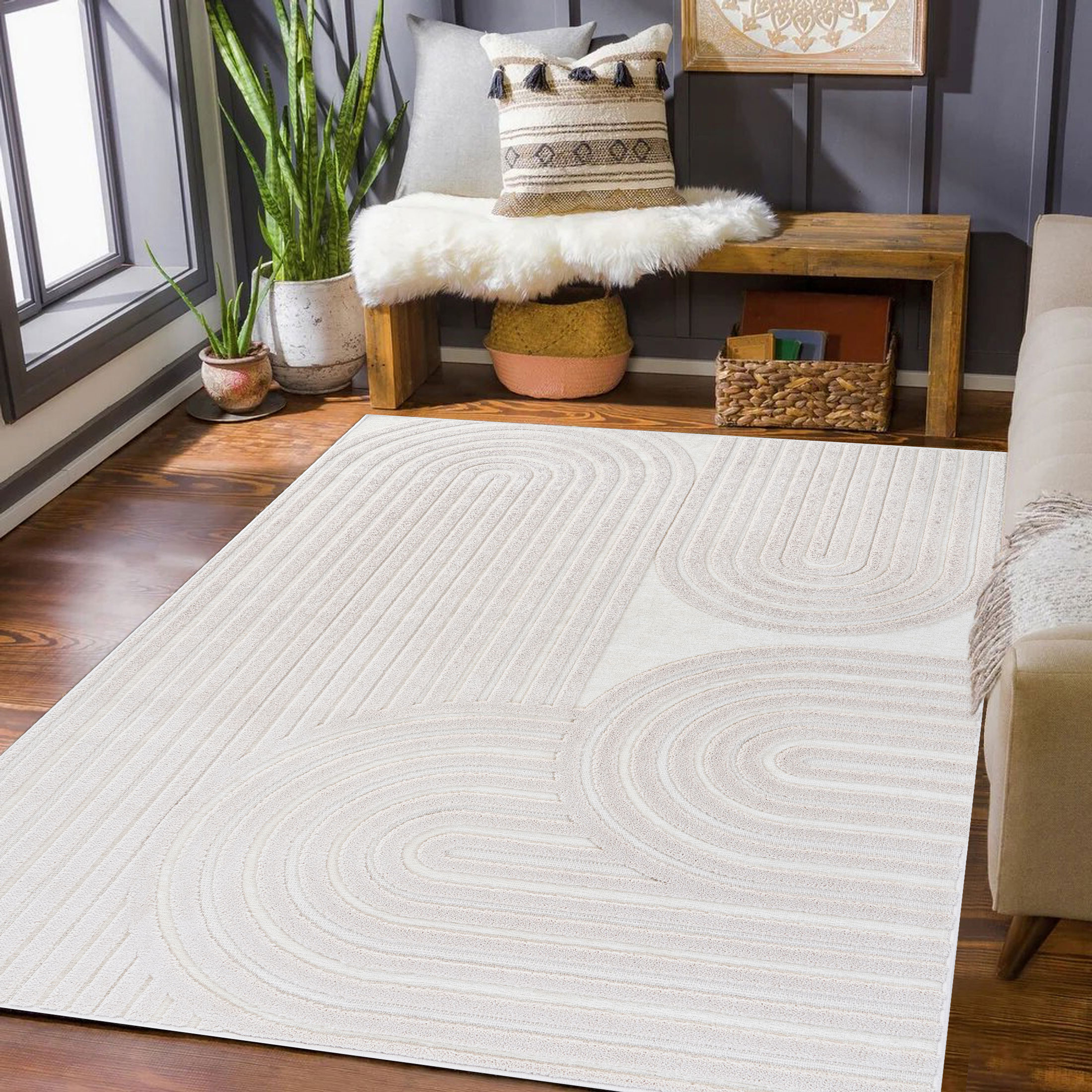 Lana Retro Lines Rug | Rana
