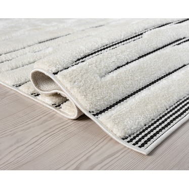 Natural Torn White Rug