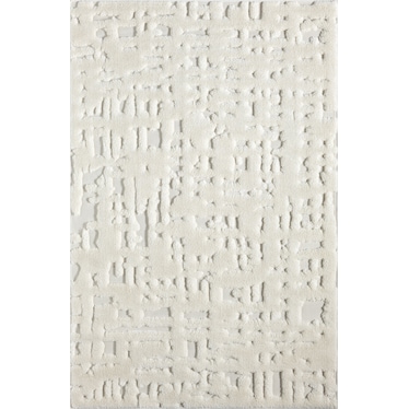 Natural White Patches Rug