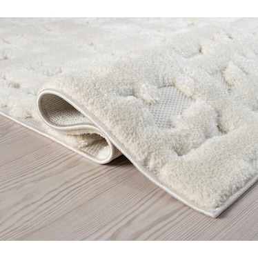 Natural White Patches Rug