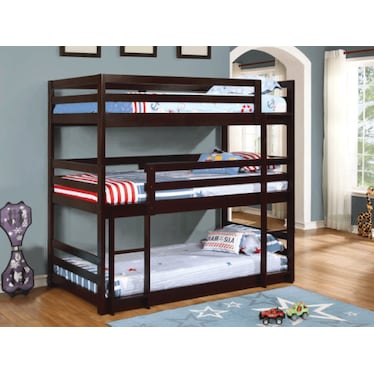 Sandler Cappuccino Three Bunk Bed