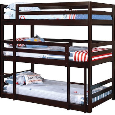 Sandler Cappuccino Three Bunk Bed