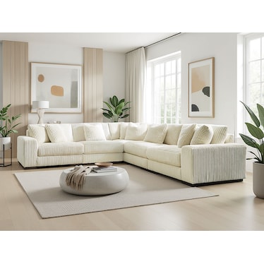 Adelaide Ivory 5 Pcs Modular Sectional