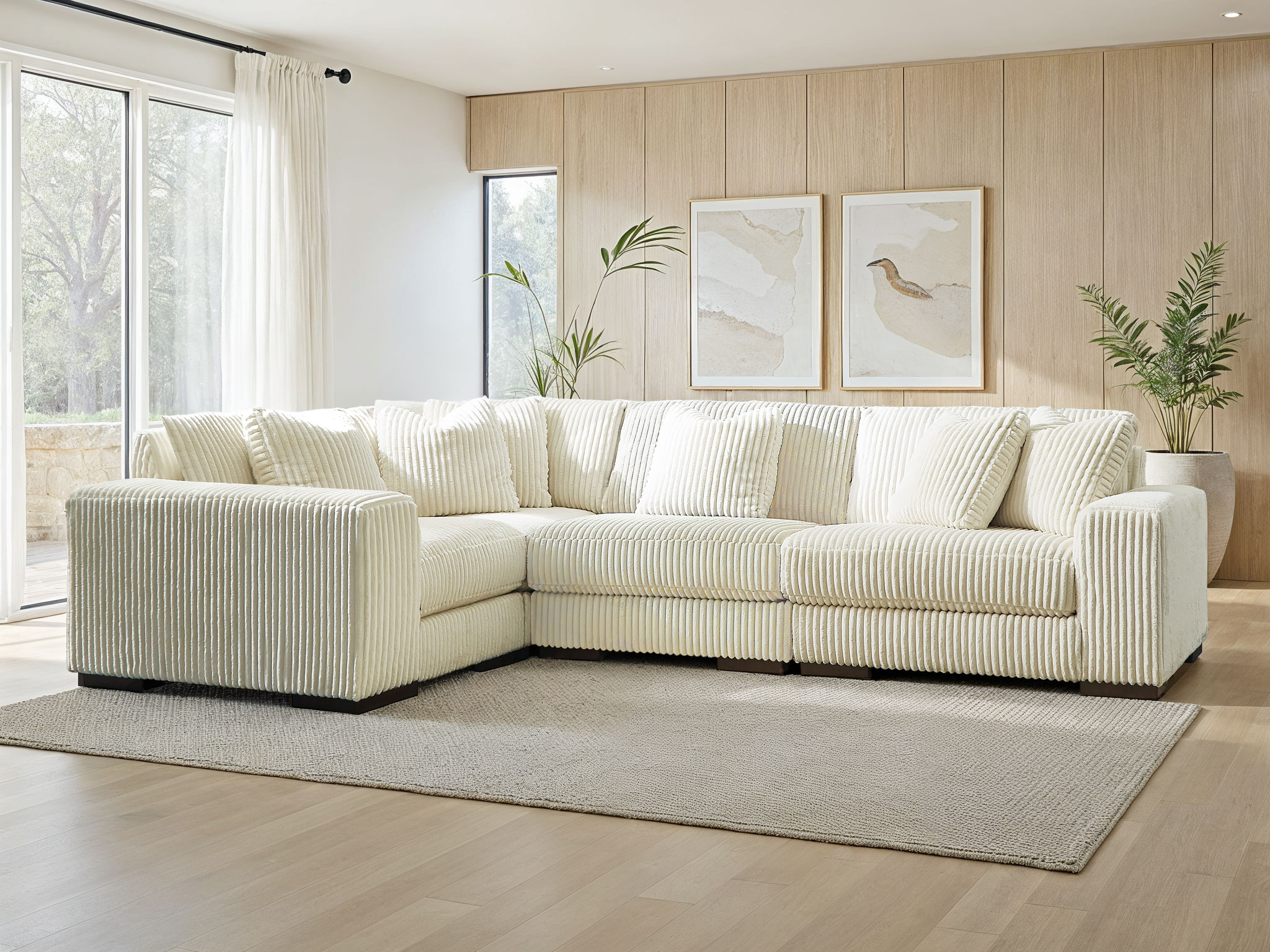 Adelaide Ivory 4 Pcs Modular Left Sectional | Rana