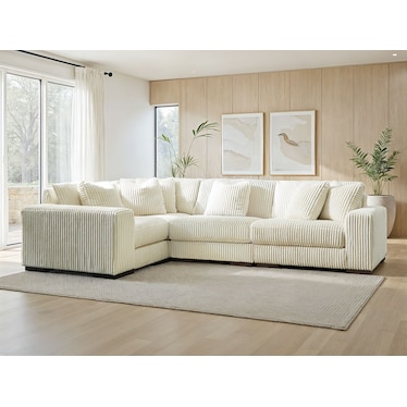 Adelaide Ivory 4 Pcs Modular Left Sectional