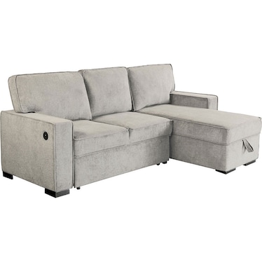 Meylin Taupe Left Sleeper Sectional