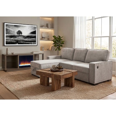Meylin Taupe Right Sleeper Sectional