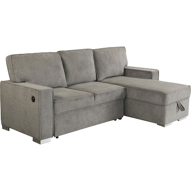 Meylin Gray Left Sleeper Sectional