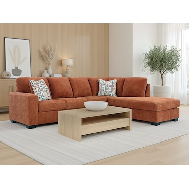 Waverly Spice Right Sectional
