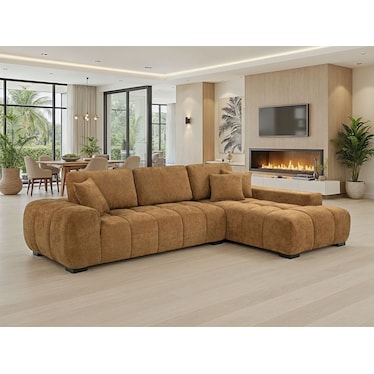 Lazlo Amber Upholstered Sectional