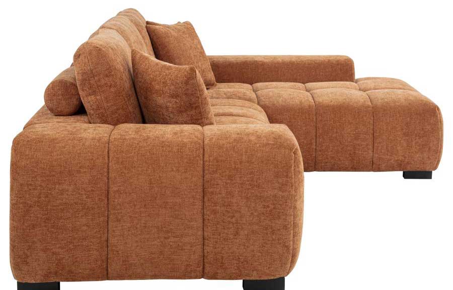 Lazlo Orange Upholstered Sectional | Rana