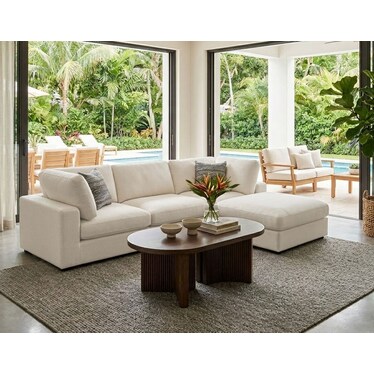 Haven Beige 4 Pcs Modular Sectional w/ Ottoman
