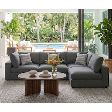 Haven Charcoal 4 Pcs Modular Sectional