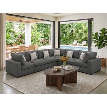 Haven Charcoal 6 Pcs Modular Sectional