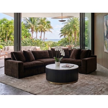 Gianna Chocolate 4 Pcs Sectional
