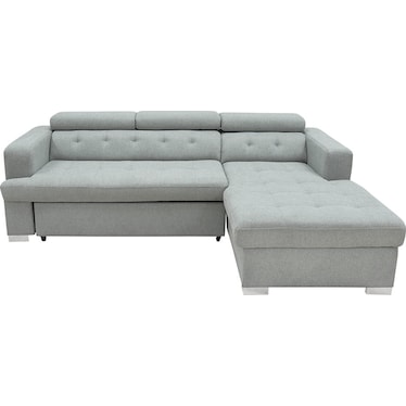 Fleming Popstitch Dove Left Sleeper Sectional