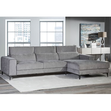 Sereno Gray Right Sectional