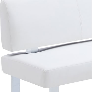 Shay White Corner Nook Bench