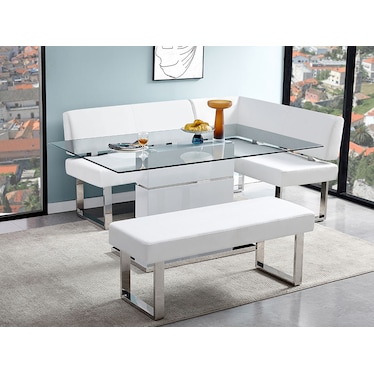 Shay White Dining 3 Pcs Set