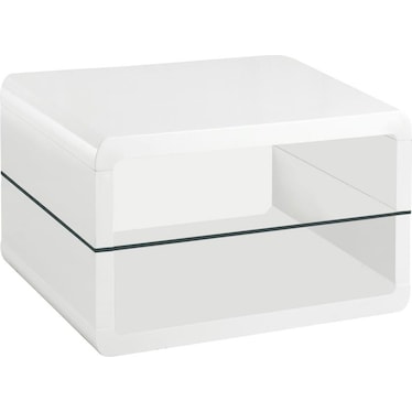 Elana White Square End Table