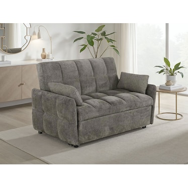Nathaniel Dark Gray Convertible Sleeper Sofa