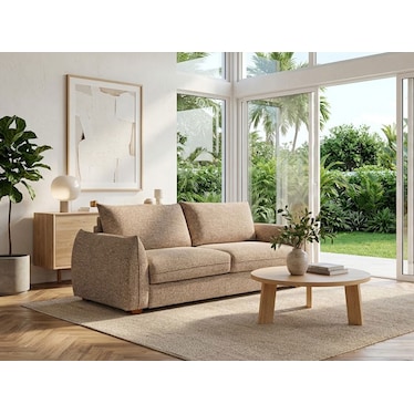 Katrina Brown Chenille Full Sleeper Sofa