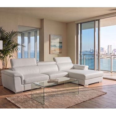 Kyla White Left Sleeper Sectional
