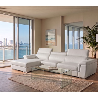 Kyla White Right Sleeper Sectional