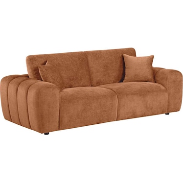Lowell Orange Chenille Sofa