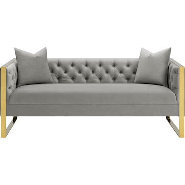 Maison Velvet Upholstered Tufted Sofa